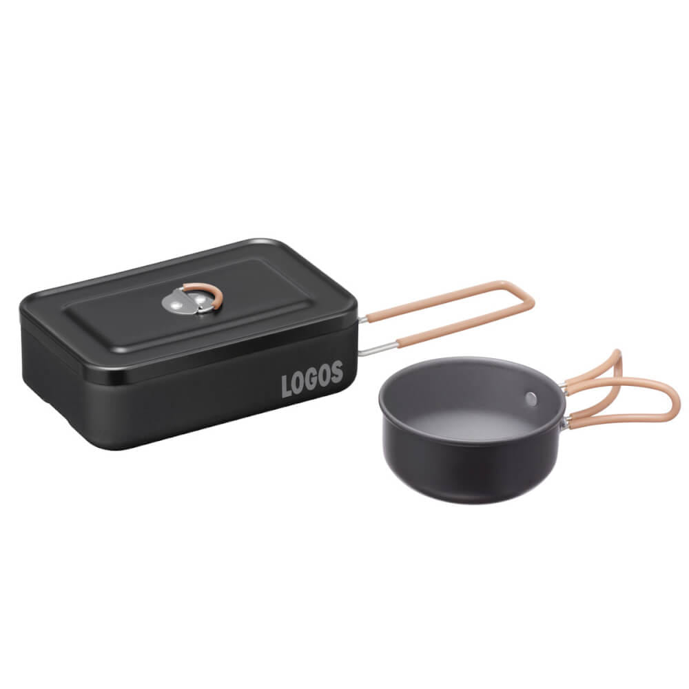 ชุดกระทะและถ้วยซุป LOGOS MESS KIT AND COOKER SET-BA,สีดำ